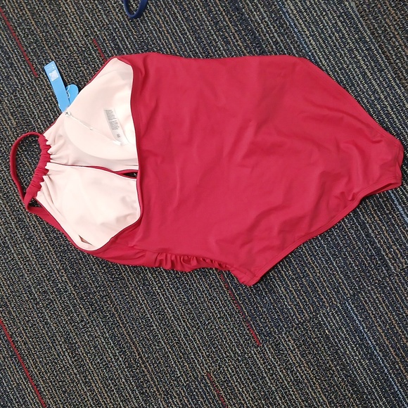 NWT Cupshe one-piece Joyful Reto High Neck Tummy Control Xl - Picture 6 of 7